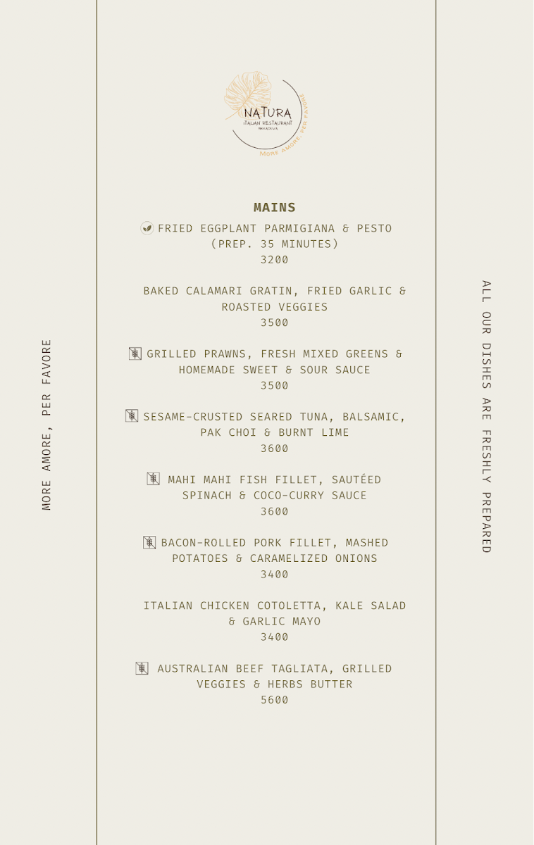 Menu Natura Italian Restaurant-5
