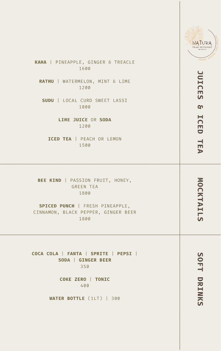 Menu Natura Italian Restaurant-9